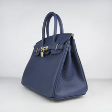 Load image into Gallery viewer, Hermes Birkin 30cm Togo Leather Handbags Dark Blue Golden
