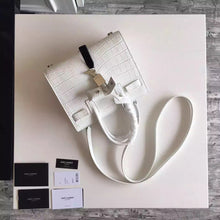 Load image into Gallery viewer, Yves Saint Laurent Nano Sac De Jour Croc Embossed White Bag