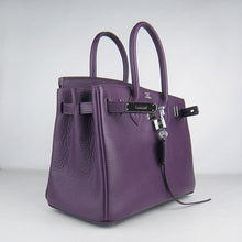 Load image into Gallery viewer, Hermes Birkin 30cm Togo Leather Handbags Purple Silver