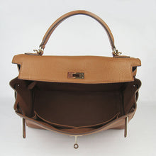 Load image into Gallery viewer, Hermes Kelly 32cm Togo Leather 6108 Light Coffee Golden