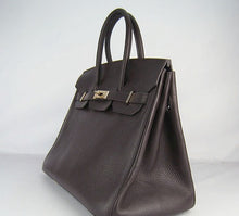 Load image into Gallery viewer, Hermes Birkin 35cm Togo Leather Handbags Dark Coffee Golden