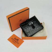 Load image into Gallery viewer, Hermes Wallet H006 Wallet Crocodile Black