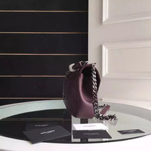 Load image into Gallery viewer, Yves Saint Laurent Medium Monogram College Bag in Burgundy Goatskin