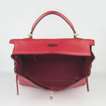 Load image into Gallery viewer, Hermes Kelly 35cm Togo Leather Handbag Red/Golden