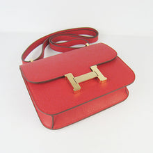 Load image into Gallery viewer, Hermes Constance Cowskin Leather Bag H017 red golden