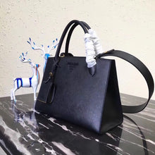 Load image into Gallery viewer, Prada Large Monochrome Bag In Black Saffiano Leather