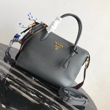 Load image into Gallery viewer, Prada Grey Calf Leather Top Handle Bag