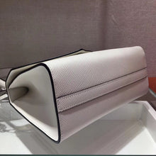 Load image into Gallery viewer, Prada Monochrome Top Handle Bag In White Saffiano Leather