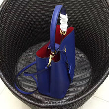 Load image into Gallery viewer, Prada Blue Saffiano Leather Double Bag