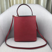 Load image into Gallery viewer, Prada Red Saffiano North South Double Medium Bag