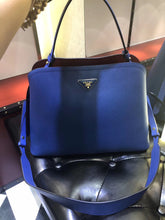 Load image into Gallery viewer, Prada Matinee Tote Bag In Blue Saffiano Leather