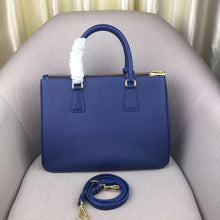 Load image into Gallery viewer, Prada Medium Galleria Bag In Blue Saffiano Leather