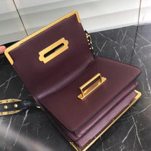 Load image into Gallery viewer, Prada Cahier Shoulder Bag In Bordeaux/Black Leather