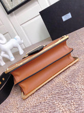 Load image into Gallery viewer, Prada Cahier Shoulder Bag In Brown/Black Leather