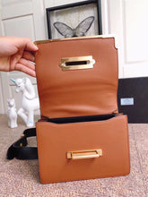 Load image into Gallery viewer, Prada Cahier Shoulder Bag In Brown/Black Leather