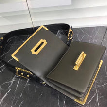 Load image into Gallery viewer, Prada Cahier Shoulder Bag In Green/Black Leather