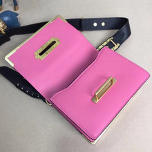 Load image into Gallery viewer, Prada Cahier Shoulder Bag In Pink/Black Leather
