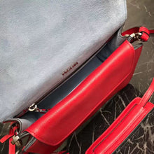 Load image into Gallery viewer, Prada Etiquette Bag In Red Calfskin With Metal Stud Trim