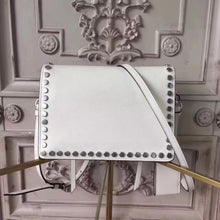 Load image into Gallery viewer, Prada Etiquette Bag In White Calfskin With Metal Stud Trim