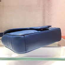 Load image into Gallery viewer, Prada Diagramme Flap Bag In Blue Calfskin