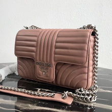 Load image into Gallery viewer, Prada Diagramme Flap Bag In Nude Calfskin