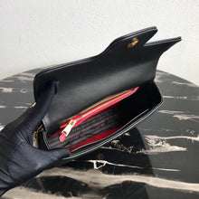 Load image into Gallery viewer, Prada Medium Diagramme Flap Bag In Black Calfskin