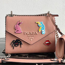 Load image into Gallery viewer, Prada Nude Monochrome Flap Bag With Metal Appliques