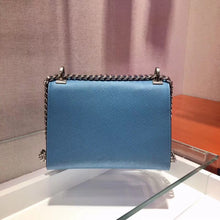 Load image into Gallery viewer, Prada Monochrome Flap Bag In Blue Saffiano Leather