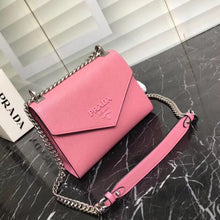 Load image into Gallery viewer, Prada Monochrome Flap Bag In Begonia Pink Saffiano Leather