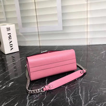 Load image into Gallery viewer, Prada Monochrome Flap Bag In Begonia Pink Saffiano Leather