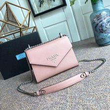 Load image into Gallery viewer, Prada Monochrome Flap Bag In Powder Pink Saffiano Leather
