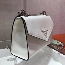Load image into Gallery viewer, Prada Monochrome Flap Bag In White Saffiano Leather