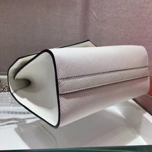 Load image into Gallery viewer, Prada Monochrome Flap Bag In White Saffiano Leather
