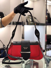 Load image into Gallery viewer, Prada Sidonie Shoulder Bag In Red/Black Leather