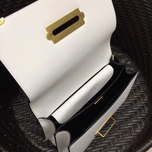 Load image into Gallery viewer, Prada Large Cahier Bag In White/Black Leather