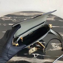 Load image into Gallery viewer, Prada Embleme Bag In Grey Saffiano Leather