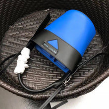 Load image into Gallery viewer, Prada Black/Blue Ouverture Leather Bucket Bag