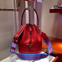 Load image into Gallery viewer, Prada Bucket Bag In Red Grained Calfskin