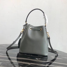 Load image into Gallery viewer, Prada Bucket Bag In Grey Saffiano Leather