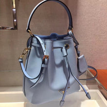 Load image into Gallery viewer, Prada Bucket Bag In Light Blue Saffiano Leather