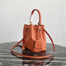 Load image into Gallery viewer, Prada Bucket Bag In Orange Saffiano Leather