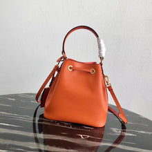 Load image into Gallery viewer, Prada Bucket Bag In Orange Saffiano Leather