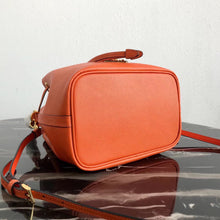 Load image into Gallery viewer, Prada Bucket Bag In Orange Saffiano Leather
