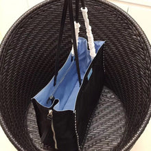 Load image into Gallery viewer, Prada Black Etiquette Fabric Tote With Metal Stud Trim