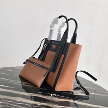 Load image into Gallery viewer, Prada Ouverture Small Tote Bag In Camel Calfskin