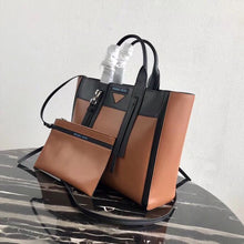Load image into Gallery viewer, Prada Ouverture Large Tote Bag In Camel Calfskin