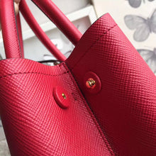 Load image into Gallery viewer, Prada Red Saffiano Double Medium Bag