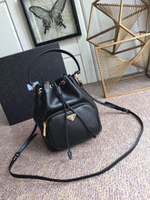 Load image into Gallery viewer, Prada Bucket Bag In Black Calfskin 1BH038