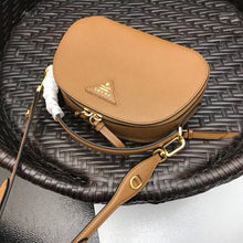 Load image into Gallery viewer, Prada Odette Camel Saffiano Leather Bag
