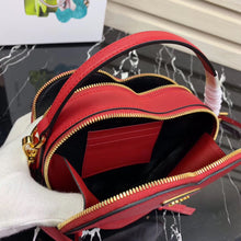 Load image into Gallery viewer, Prada Odette Heart Bag In Red Saffiano Leather